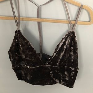 Velvet Crop Top